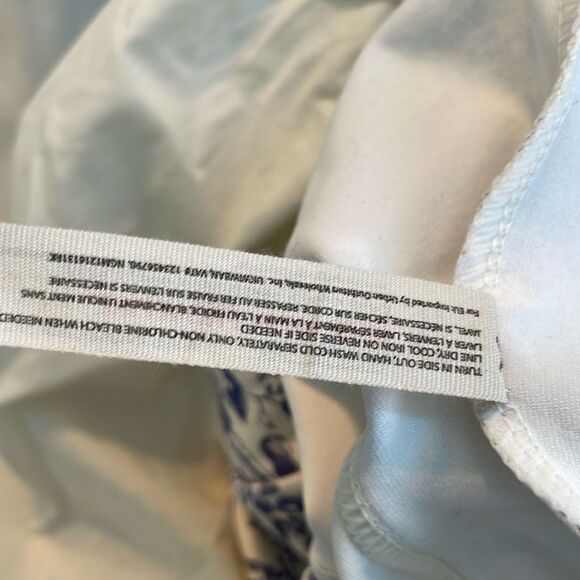 Free People Intimately Prairie Rose Bodysuit Ivory Blue Toile Print Puff Sleeve - Picture 10 of 10